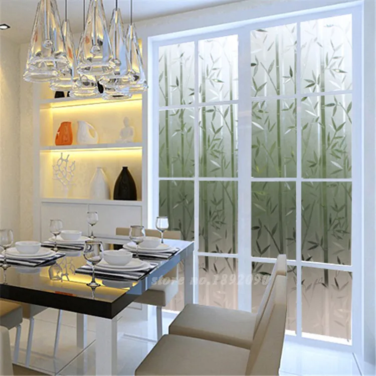 45*200 см/лот конфиденциальная стеклянная оконная пленка Тиснение бамбуковые