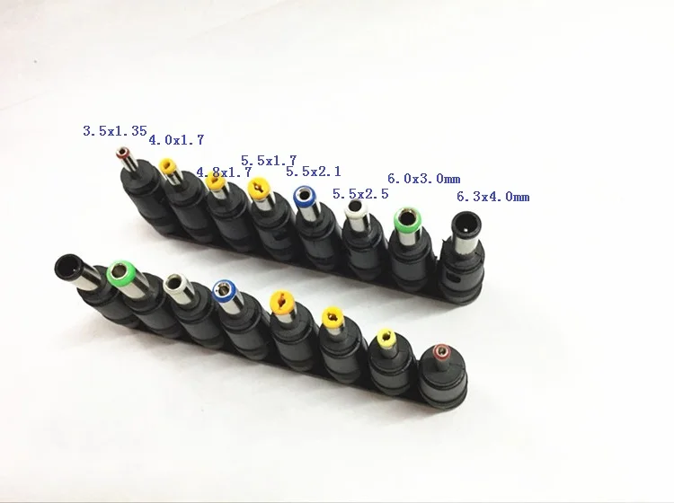 

10 set DC Power Socket 5.5x2.1 Male adapter to Female Plug 6.3x4.0 6.0x3.0 5.5x2.5 5.5x2.1 5.5x1.7 4.8x1.7 1.0x1.7 3.5x1.35