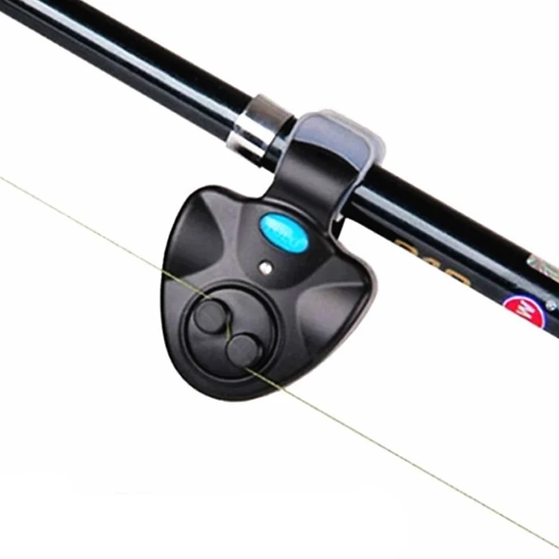 Черный маленький мини электронный беспроводной ABS рыбка укус сигнализации Звук