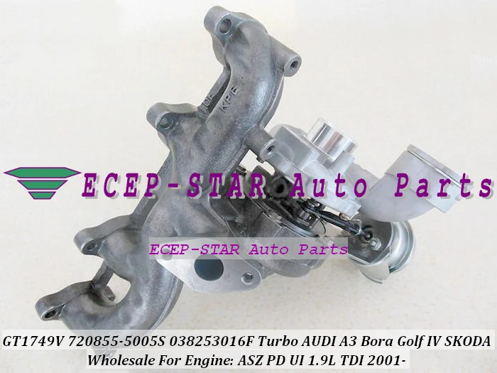 Турбо GT1749V 720855 0005 0001 03G253016Q 038253016FV510 для AUDI A3 Volkswagen VW Bora Golf IV ASZ PD UI 1.9L|audi logo|audi airbagaudi