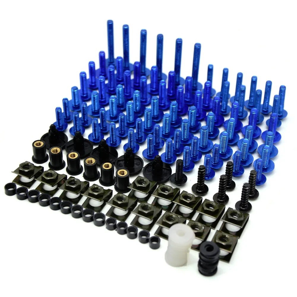 Один комплект аксессуаров для мотоциклов обтекаемый винт болт ветрового стекла