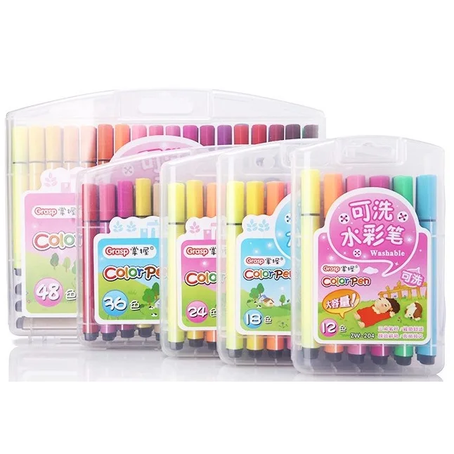 Цветная ручка художественный маркер набор для рисования детская моющаяся водная