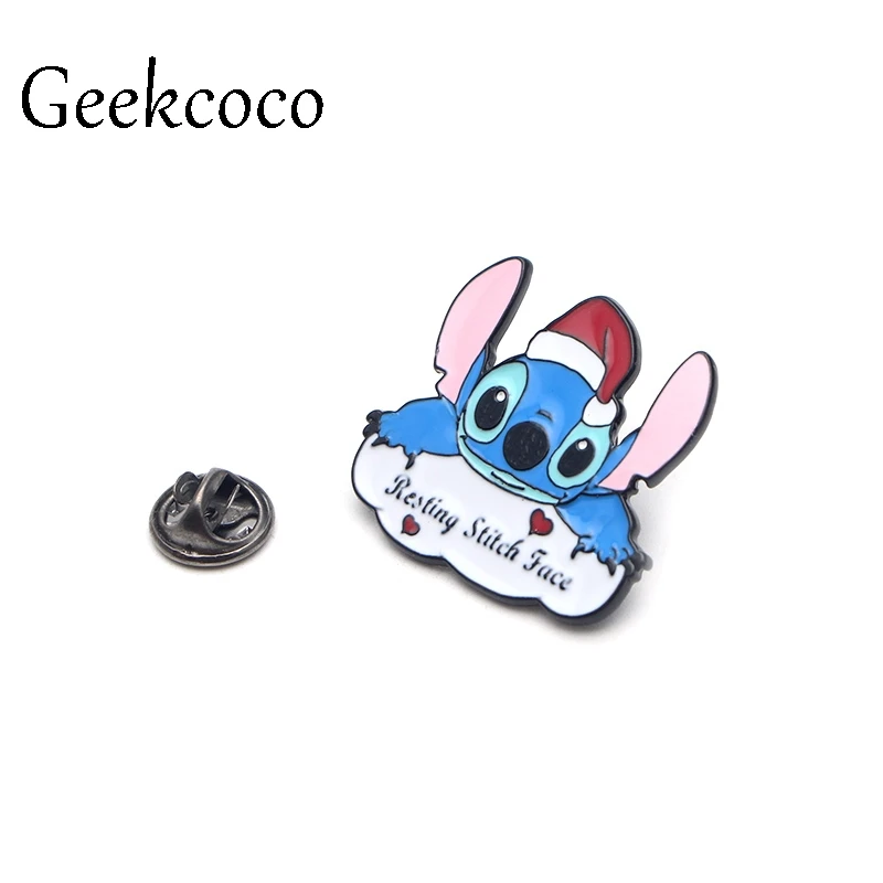 Stitch Lilo Jumba Jookiba цинковый сплав булавки для галстука значки para рубашка сумка Одежда Кепка рюкзак броши для обуви Значки украшения J0082