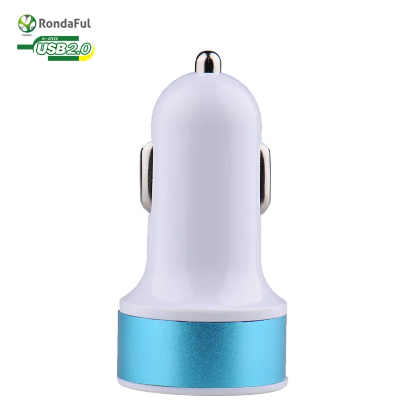 Универсальное автомобильное зарядное устройство с 2 usb портами для смартфонов