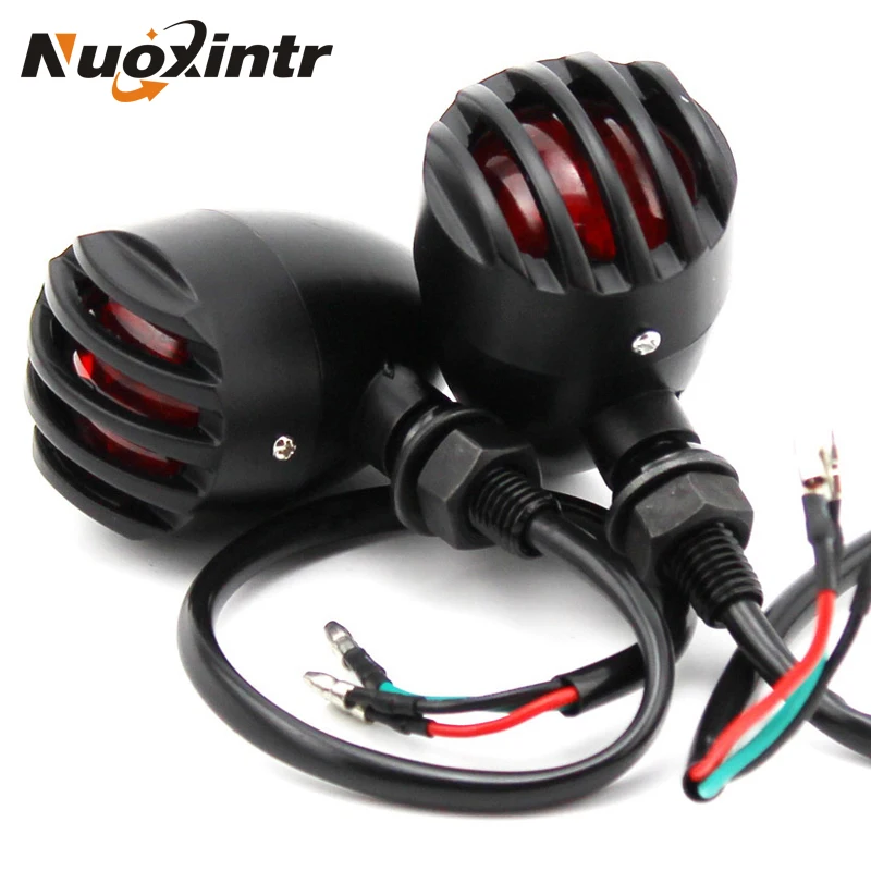 

Nuoxintr Metal Bullet Black Amber Bulb Motorcycle Turn Signal Light For Harley Bobber Chopper Honda Yamaha Kawasaki Suzuki BMW