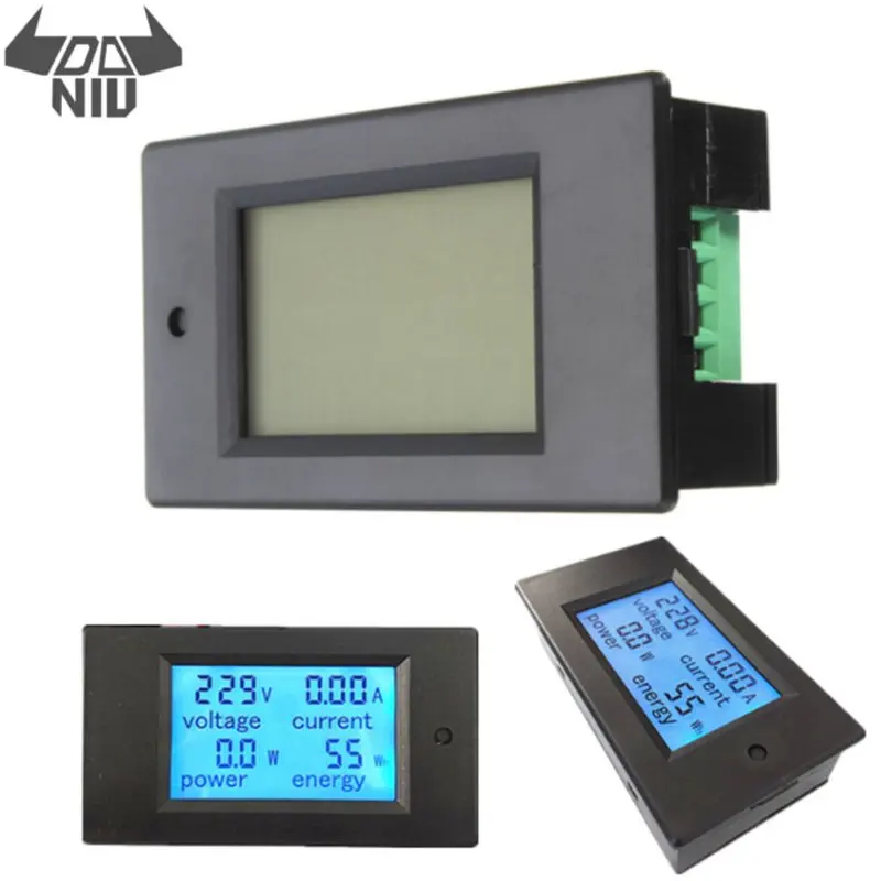 

DANIU 1 шт. AC 80 ~ 260 в 20A 4500 вт модуль монитора питания измерение напряжения тока измеритель переменного тока панель жк-экран полный дисплей