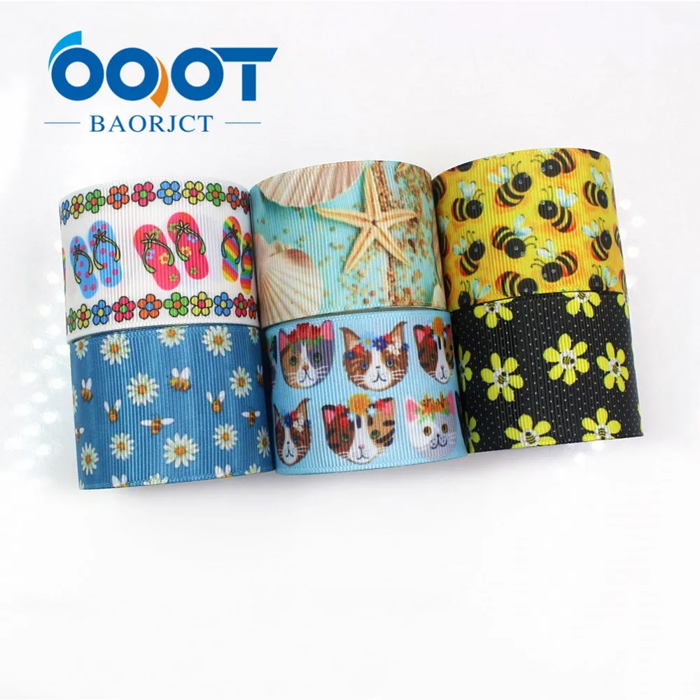 OOOT BAORJCT I-19411-977, 1-1/", 10 ярдов мультфильм термотрансферные печатные корсажные ленты, Бант колпачок DIY аксессуары украшения