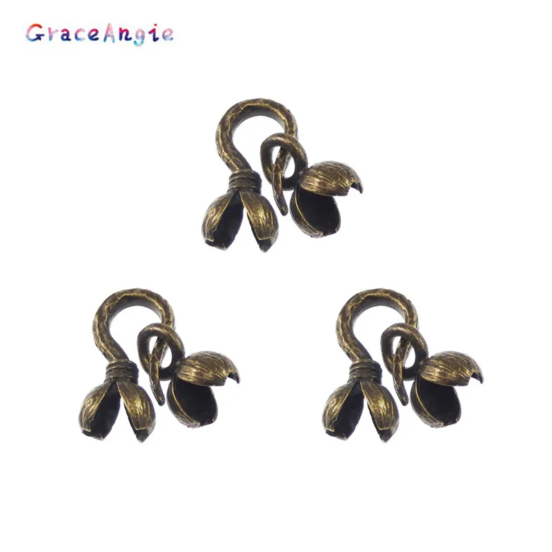 8 комплектов в античном стиле бронза тон латунная шаровая цепочка застежка две