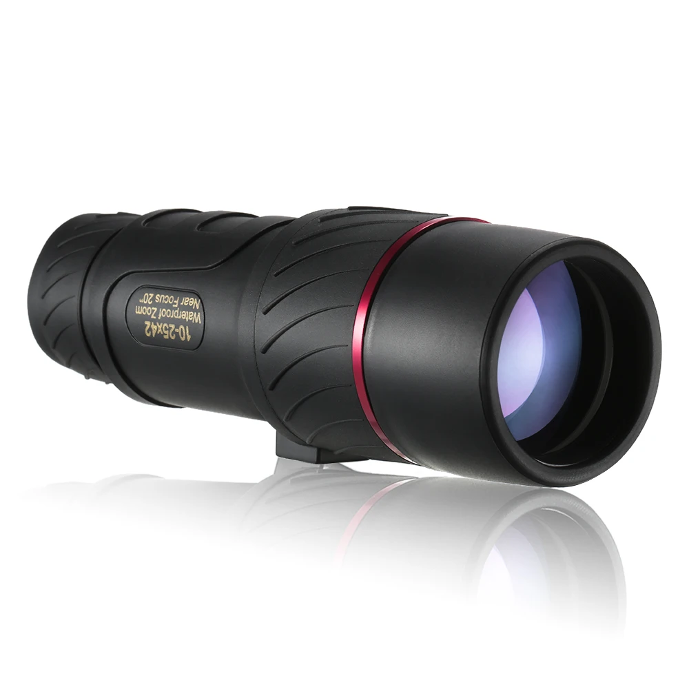 Visionking 10-25x42 портативный ручной Монокуляр профессиональный водонепроницаемый наблюдение за птицами Охота автогид для телескопа дальний телескоп