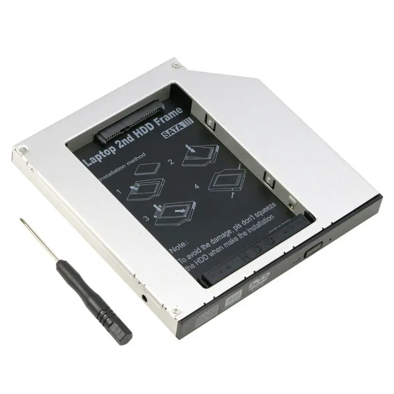 12 7 мм SATA3 2nd HDD Caddy универсальный SATA III адаптер жесткого диска для ноутбука CD DVD