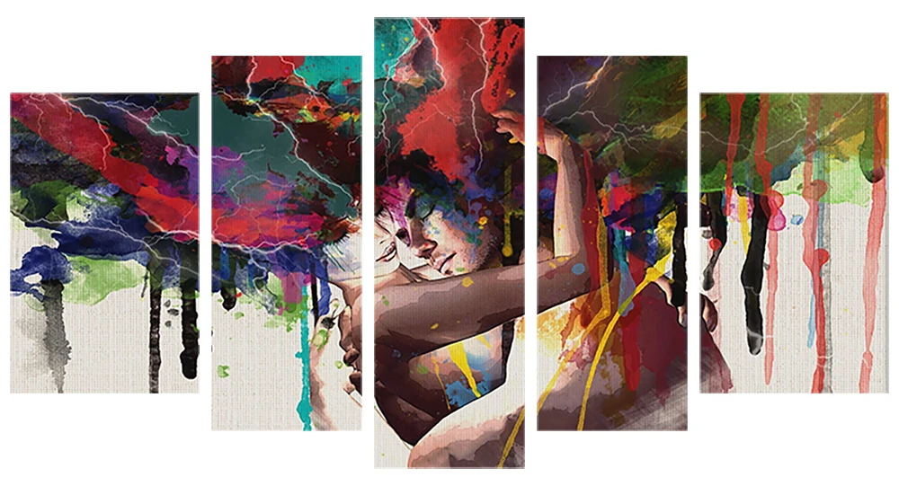 Акварель для влюбленных дома декоративная картина спальни цифровая печать в