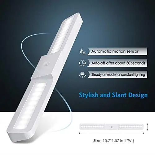 Датчик движения шкаф свет светодиодный датчик беспроводной USB Перезаряжаемый