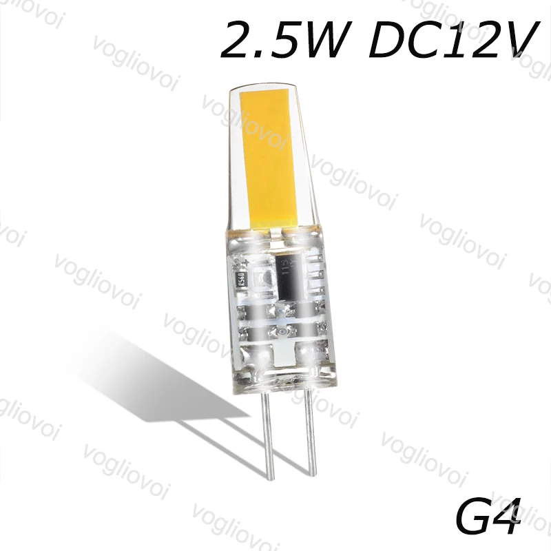 Vogliovoi светодиодный G4 G9 Лампа 2 5 Вт 3 AC/DC 12 В 220 COB силиконовый 270 угол заменить