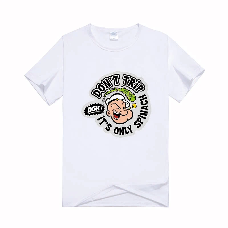 Мужская футболка с коротким рукавом Harajuku Popeye The Матросская хлопковая Футболка