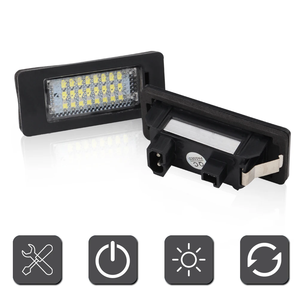 Автомобильный светодиодный светильник для номерного знака 2 шт. 12 В белый BMW E39 M5 E82