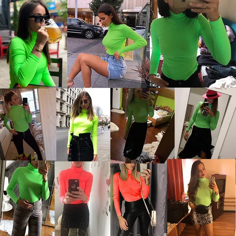 

U-SWEAR Summer New Tees T Shirt Women Tops Fashion Solid Regular Long Sleeve Casual Knitted Women T-shirts Blusas Female Tops