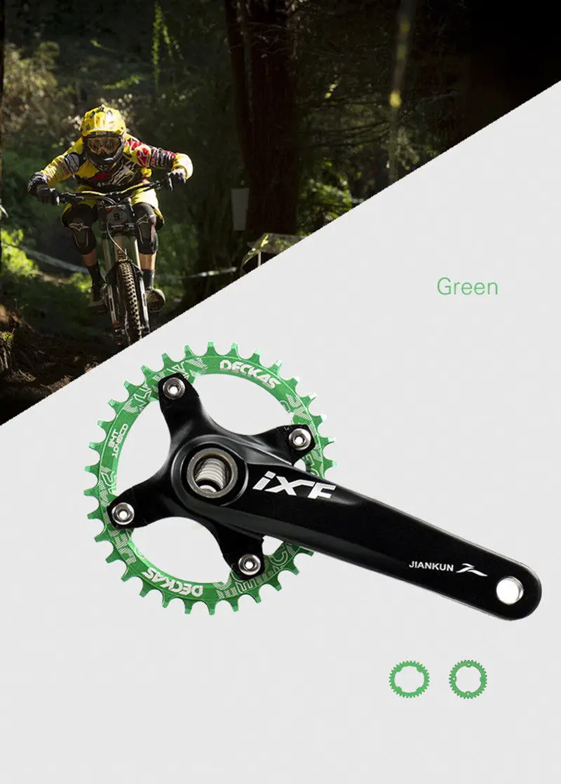Deckas круглая узкая широкая цепь MTB горный велосипед 104BCD 32T 34T 36T Запчасти для зубной пластины