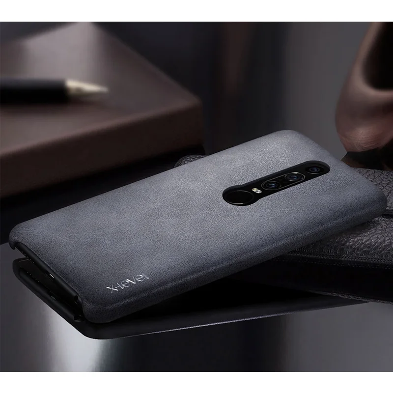 Black Grey X-level винтажный мягкий PU кожаный чехол для huawei mate RS Porsche дизайн чехол ультра тонкий задняя крышка для huawei mate RS Роскошный чехол - Цвет: Black Grey