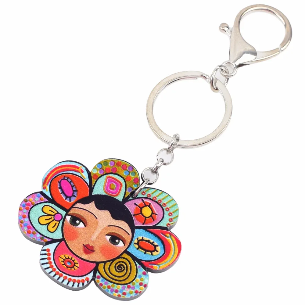 Женский брелок с подвеской в виде солнца|charm keychain|keychain giftflower keyring |