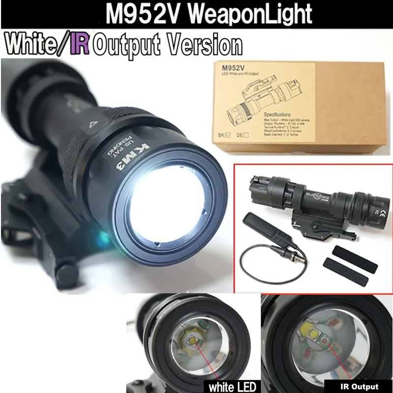 

CQC M952V IR выходной свет для разведчика QD Крепление страйкбола тактический светодиодный фонарь для пистолета светсветильник для пейнтбола ох...