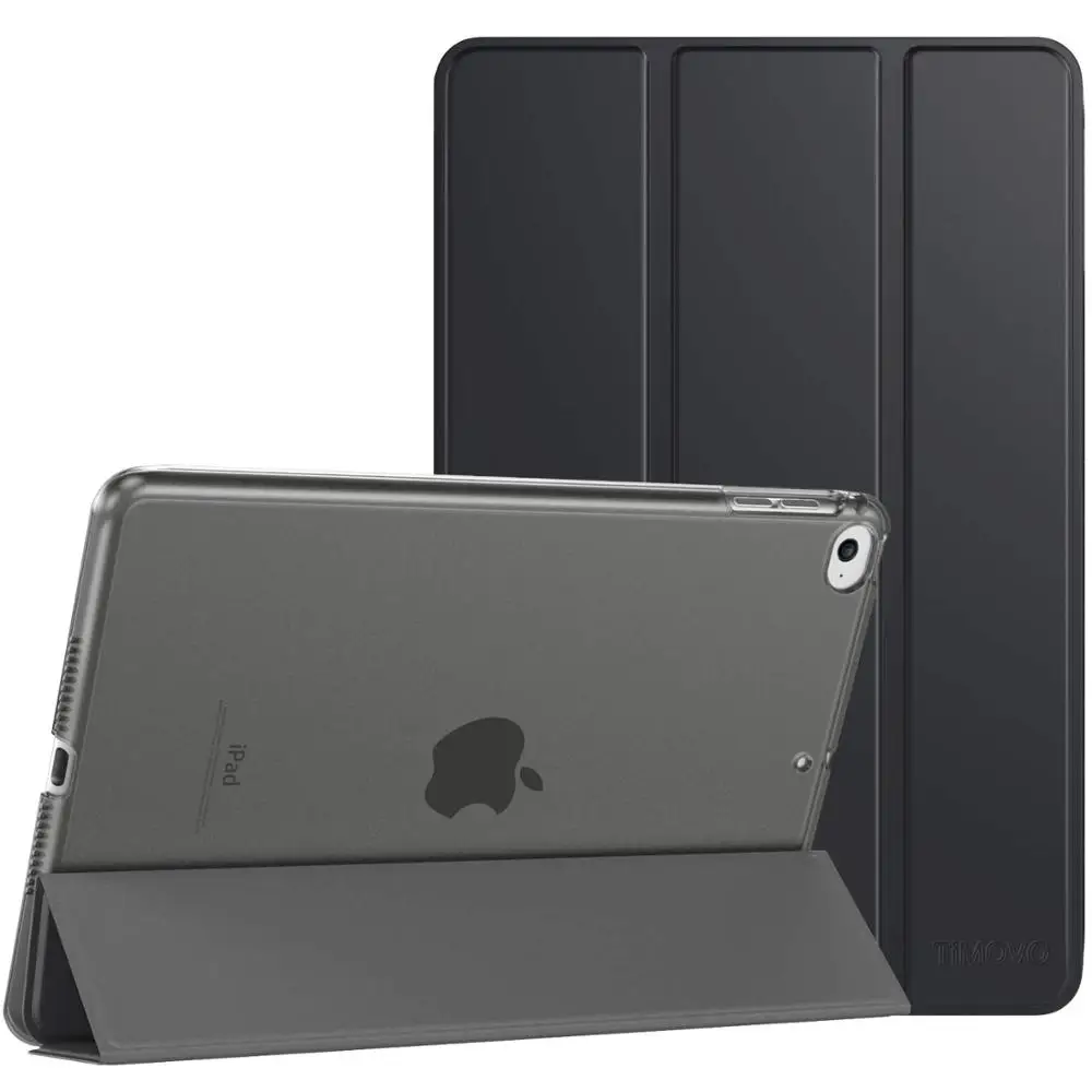 black Для iPad Mini 5th поколения чехол тонкий полупрозрачный, с глазурью сзади защитник Smart Auto пробуждения/сна Обложка для iPad Mini 4 7,9 - Цвет: black