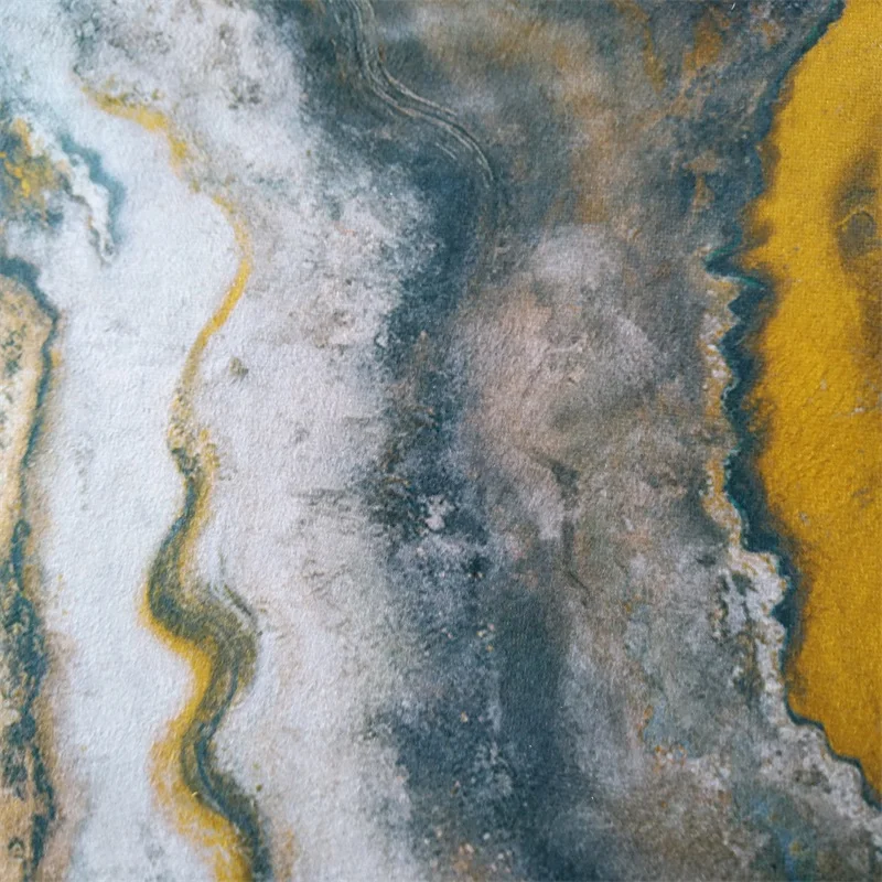 

New Abstract Artist Blue Seawater Golden Sand Painting Door Mat Bathroom Parlor Living Room Bedroom Decorative Carpet Area Rug