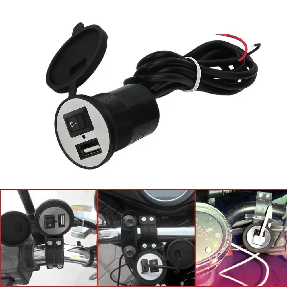 Новый водонепроницаемый USB адаптер для зарядки мотоцикла 12 24 В|Кабели адаптеры и