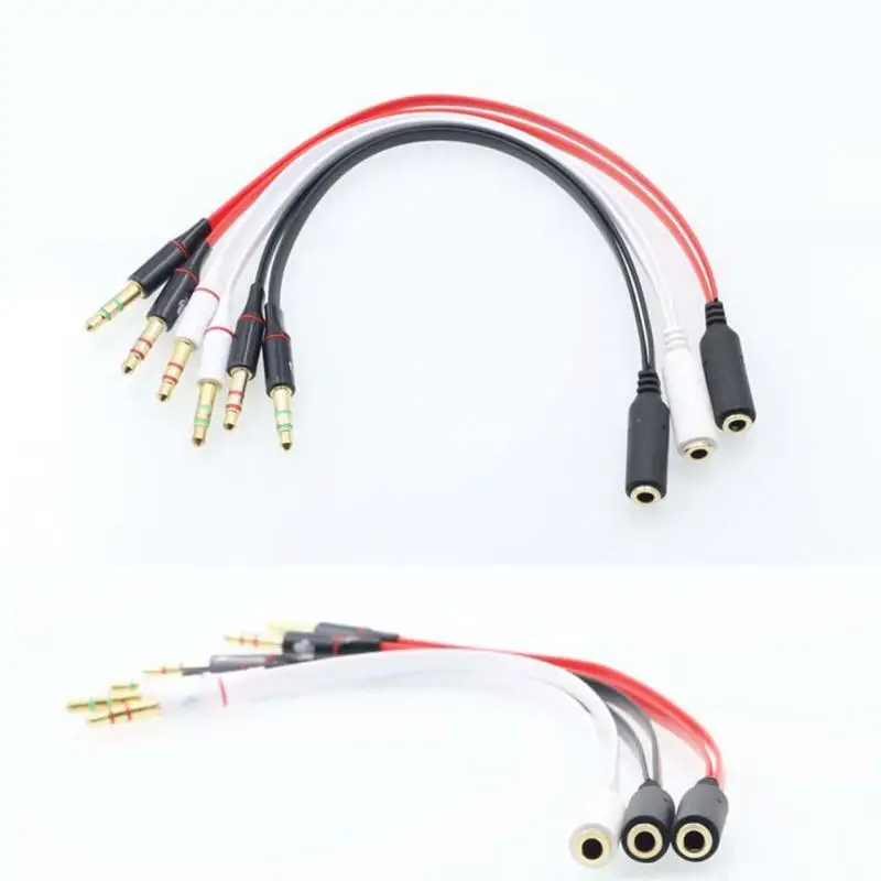 Новый аудио кабель 3 5 мм двойной 2 Штекерный разъем стерео гарнитура наушники