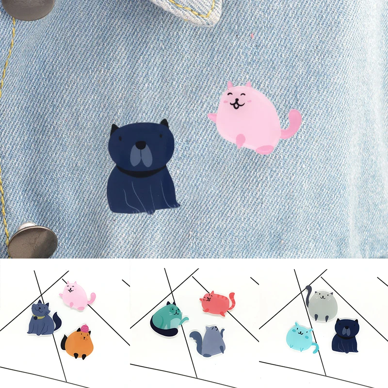 Милые модные креативные Значки для девочек сделай сам в виде кошки милые броши