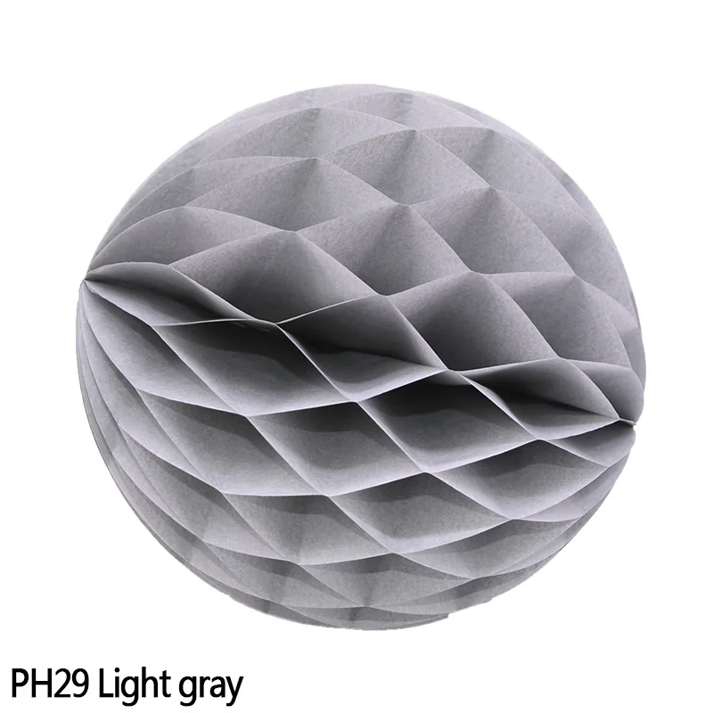 PH29light gray 5 шт./2/4/6/8 ''ячеистая структура мяч Бумага цветок Фонари для Одежда для свадьбы, дня рождения ткани Бумага сотовые шары Baby Shower Рождественский Декор - Цвет: PH29light gray