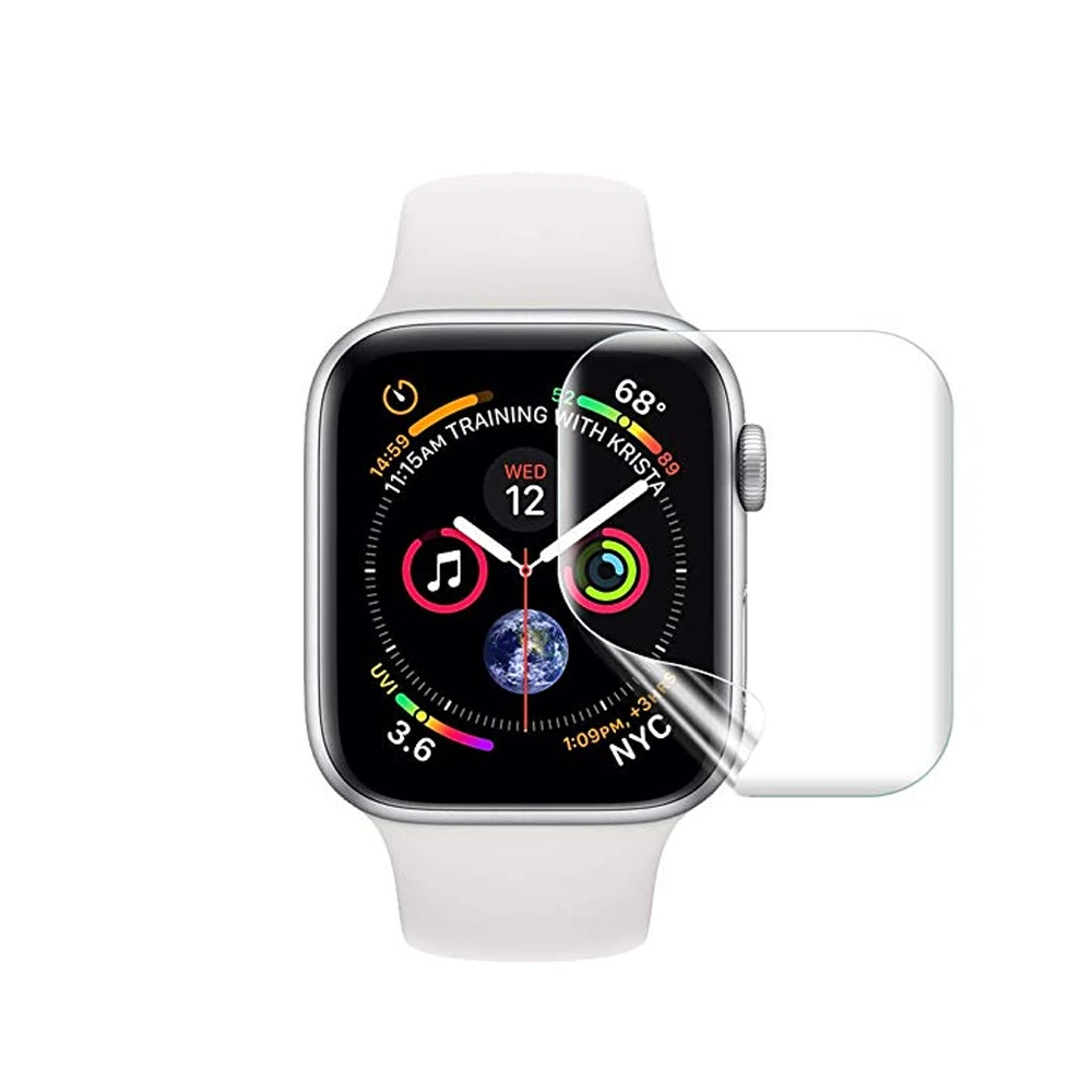 Защитная пленка на весь экран для Apple Watch 4 44 40 мм iwatch 9D противоударный защитный