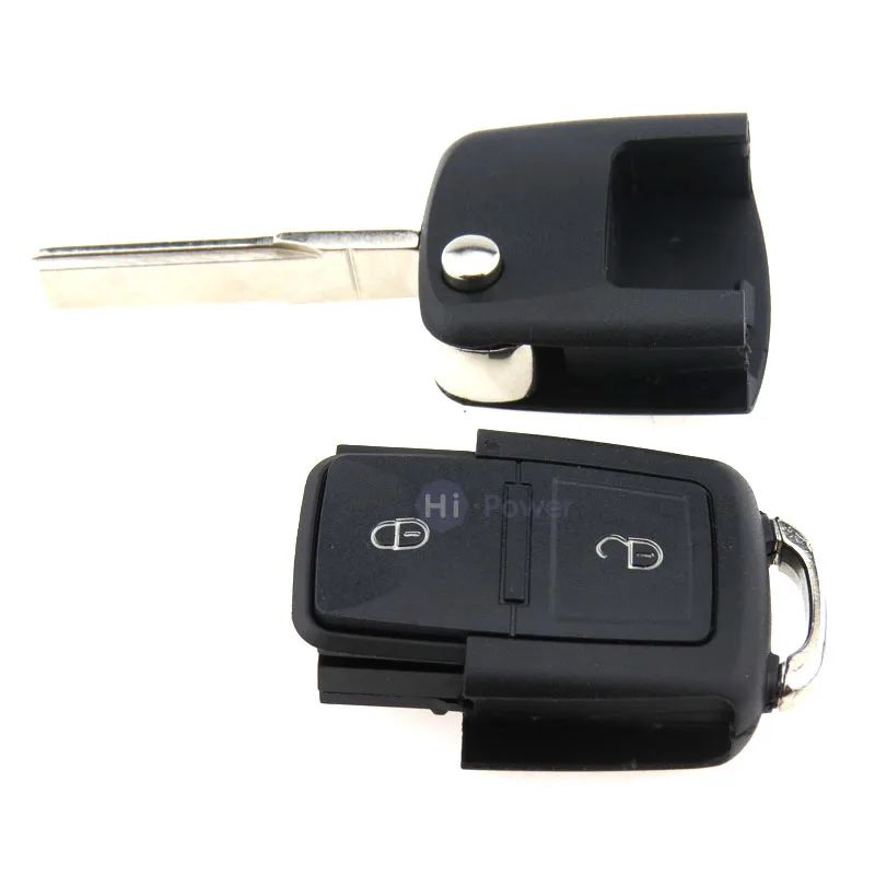 2 Buttons Flip Remote Key Shell fit for VOLKSWAGEN VW Golf Polo Passat SEAT SKODA Button (Fits: Volkswagen) | Автомобили и