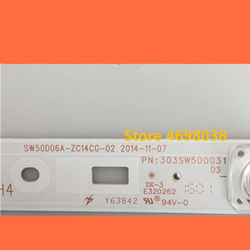 10pcs/lot for PPTV-50C2S K50J led backlight 303SW500031 SW50D06A-ZC14CG-02 7765-650000-D000 6lamps | Освещение