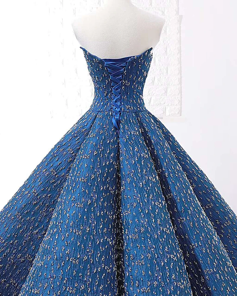 J66675 jancember blue evening dress 2019 ball gown floor length strapless sleeveless prom party dresses lace up платье вечернее