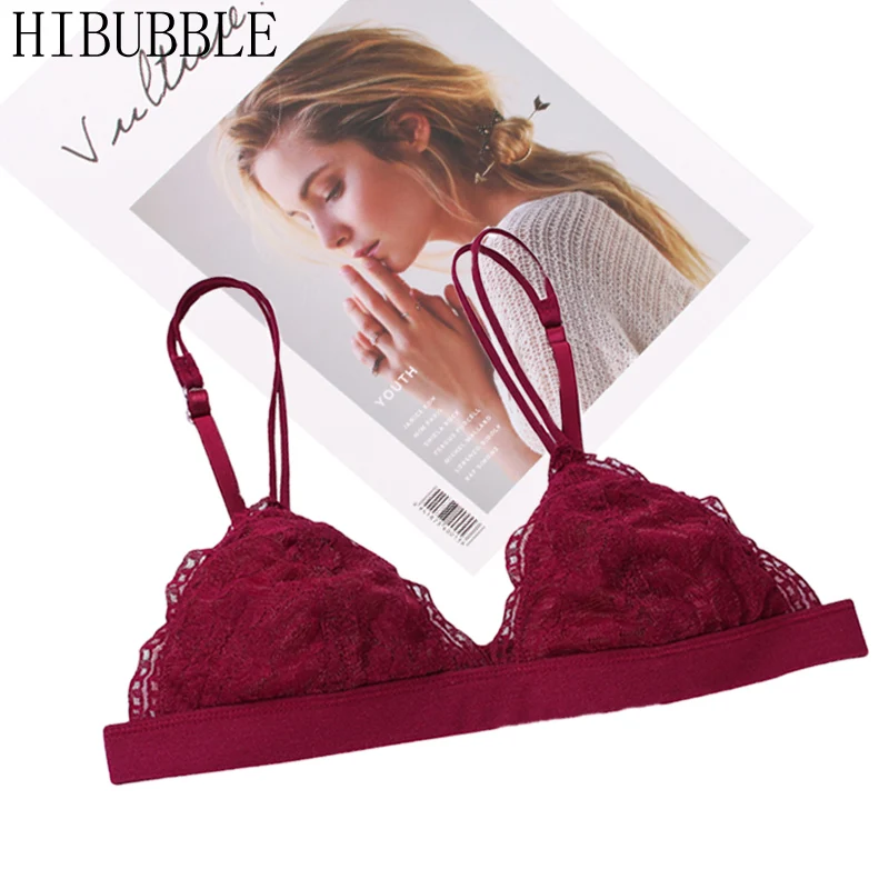 Женский кружевной бюстгальтер без косточек HIBUBBLE пуш ап с цветочным принтом