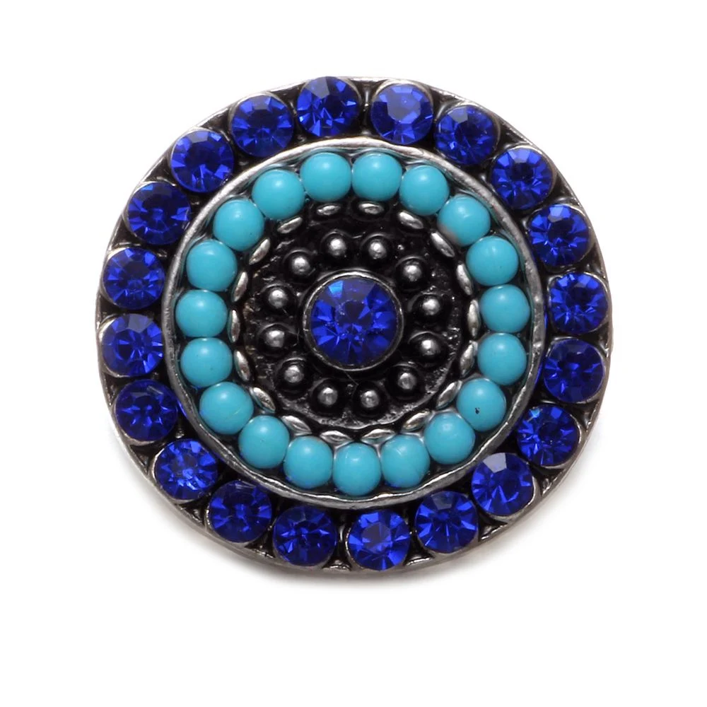 4 шт./лот цвета со стразами Стиль цветок Форма металла Талисманы 18 мм кнопки