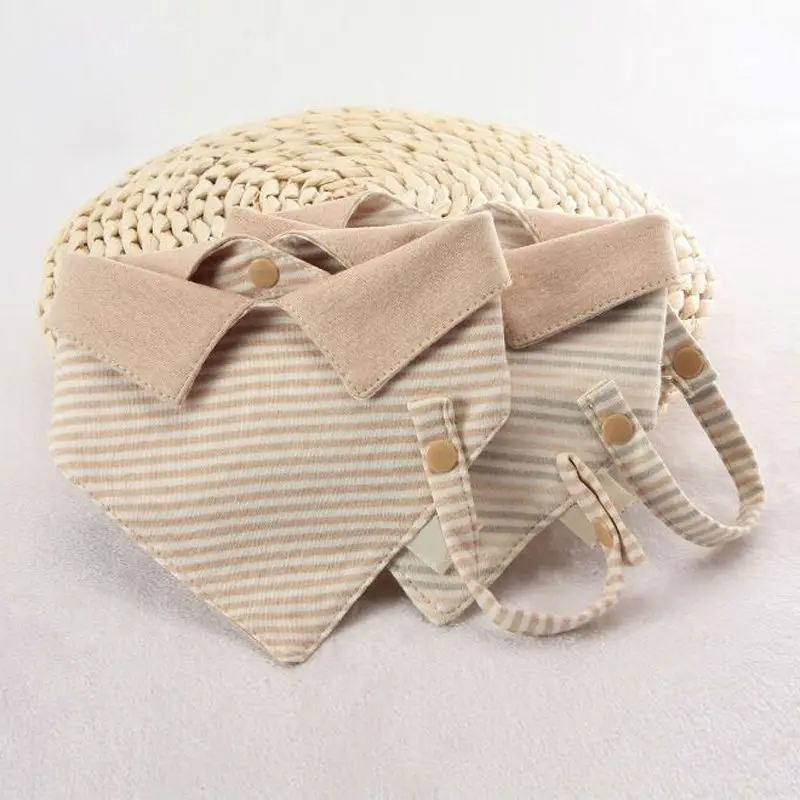 Multi-function Cotton Collar Baby Bibs &amp Burp Cloths Girls Boys Muslin Washcloth Striped Kids Babadores Newborns Towel | Детская