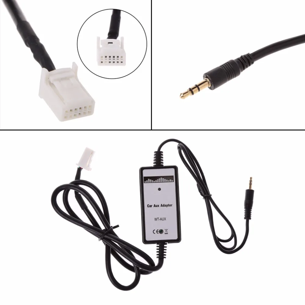 Новый DC 12V автомобильный MP3/DVD/Мини диск плеер Радио Интерфейс Aux вход Адаптер для