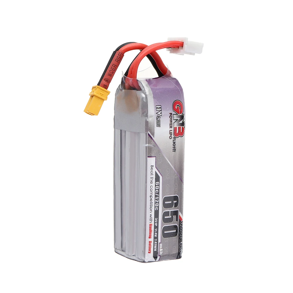 4 шт. Gaoneng 11,4 V 650mAh 60C 3S HV 4,35 V Lipo батарея XT30 для RC квадрокоптера Happymodel FPV Racing Cine Whoop BetaFPV Дрон