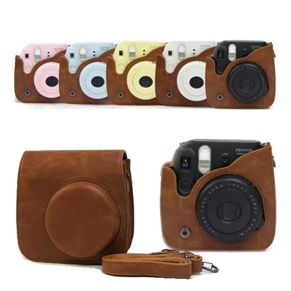Для камеры Fujifilm Instax Mini 8 Mini 9 из искусственной кожи цветной чехол для камеры Instax Mini с ремешком на плечо прозрачный чехол с кристаллами