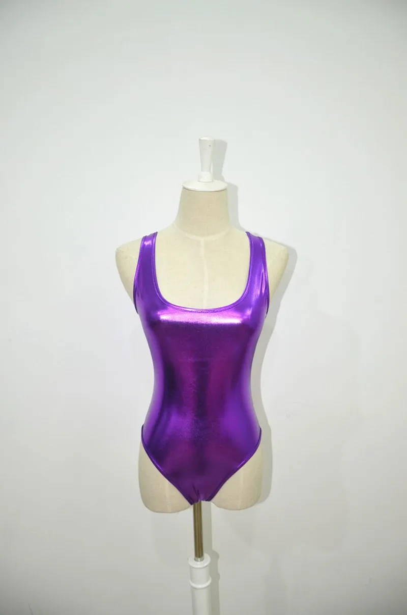 2018 сексуальный женский боди из искусственной кожи с высоким вырезом Цельный