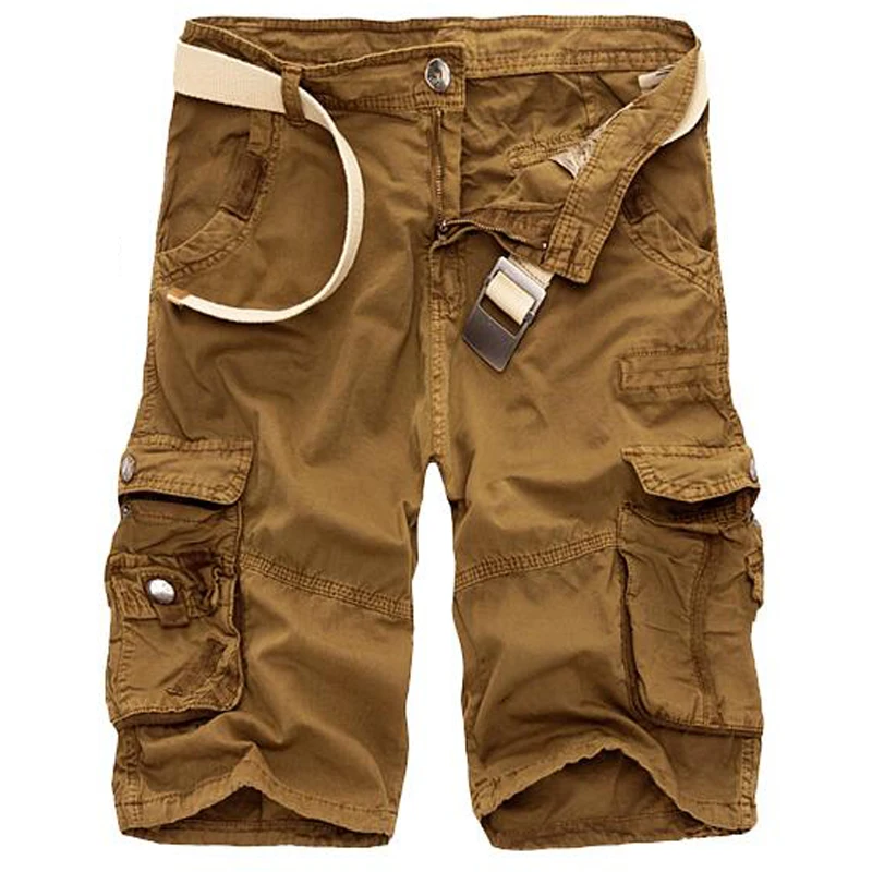 Мужские камуфляжные шорты свободные большого размера с несколькими карманами в
