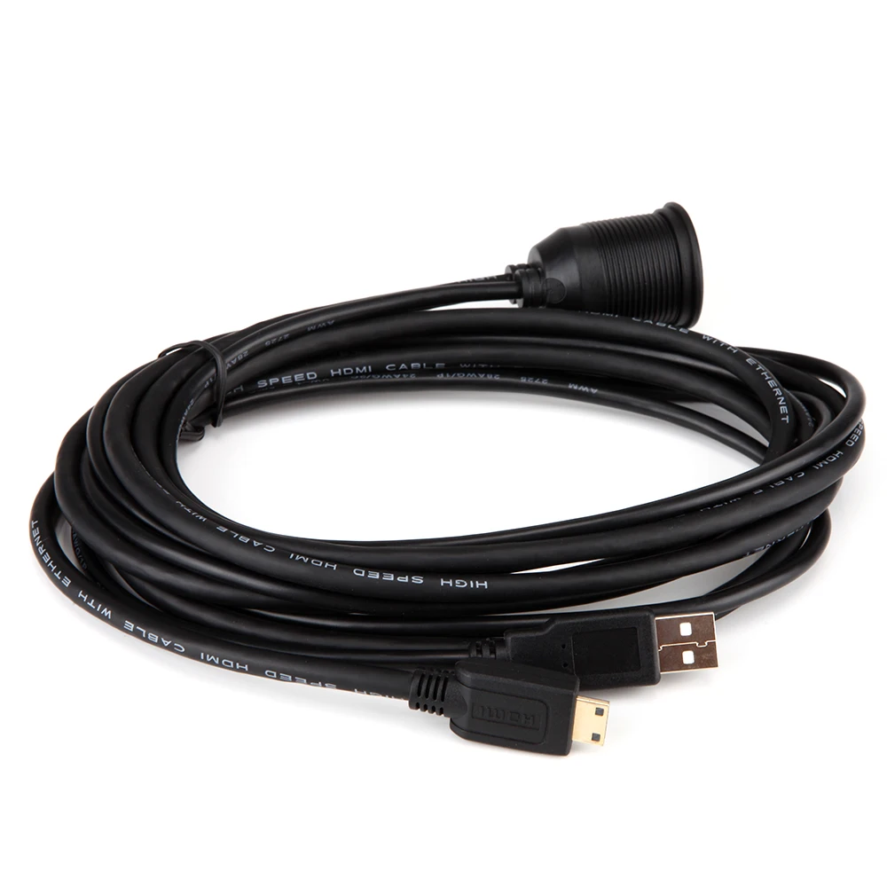 2 м автомобиля Приборная панель катера заподлицо Установка USB2.0 HDMI Mini кабель