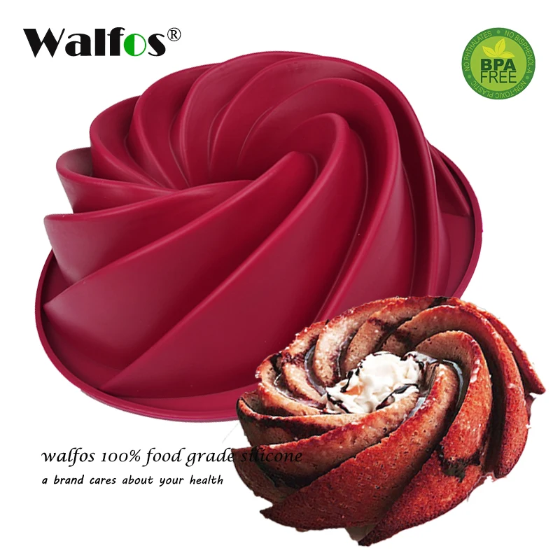 

WALFOS пищевая 25*9 см большая круглая форма силиконовая форма для сливочного торта Форма для выпечки инструменты для торта Форма пекарня посуд...