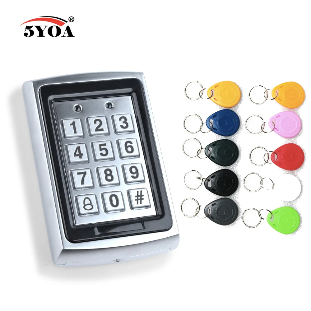 Waterproof Metal Rfid Access Control Keypad With 1000 Users+ 10 Key Fobs For RFID Door System | Безопасность и защита