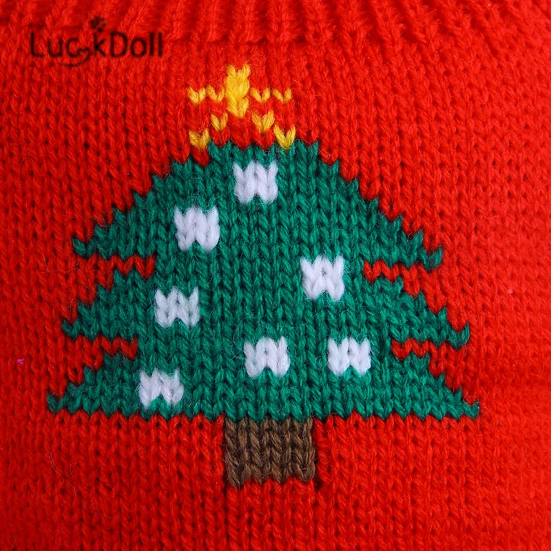 LUCKDOLL модный свитер+ джинсовая юбка+ шляпа подходит для 18 дюймов Американский 43 см аксессуары для кукол, игрушки для девочек, поколение, подарок