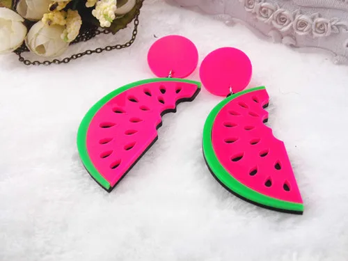 Длинные серьги в стиле хип хоп панк модные стильные летние большие акриловые