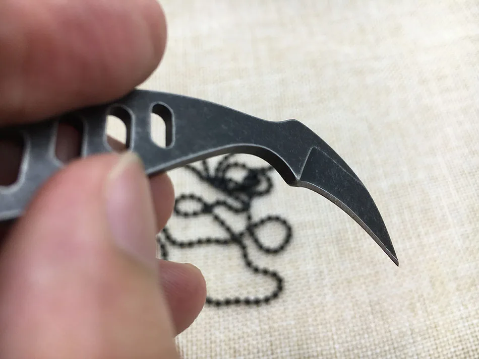 440C, тактическое ожерелье из нержавеющей стали, нож Karambit для выживания, фиксированный мини нож EDC с подвесной цепочкой