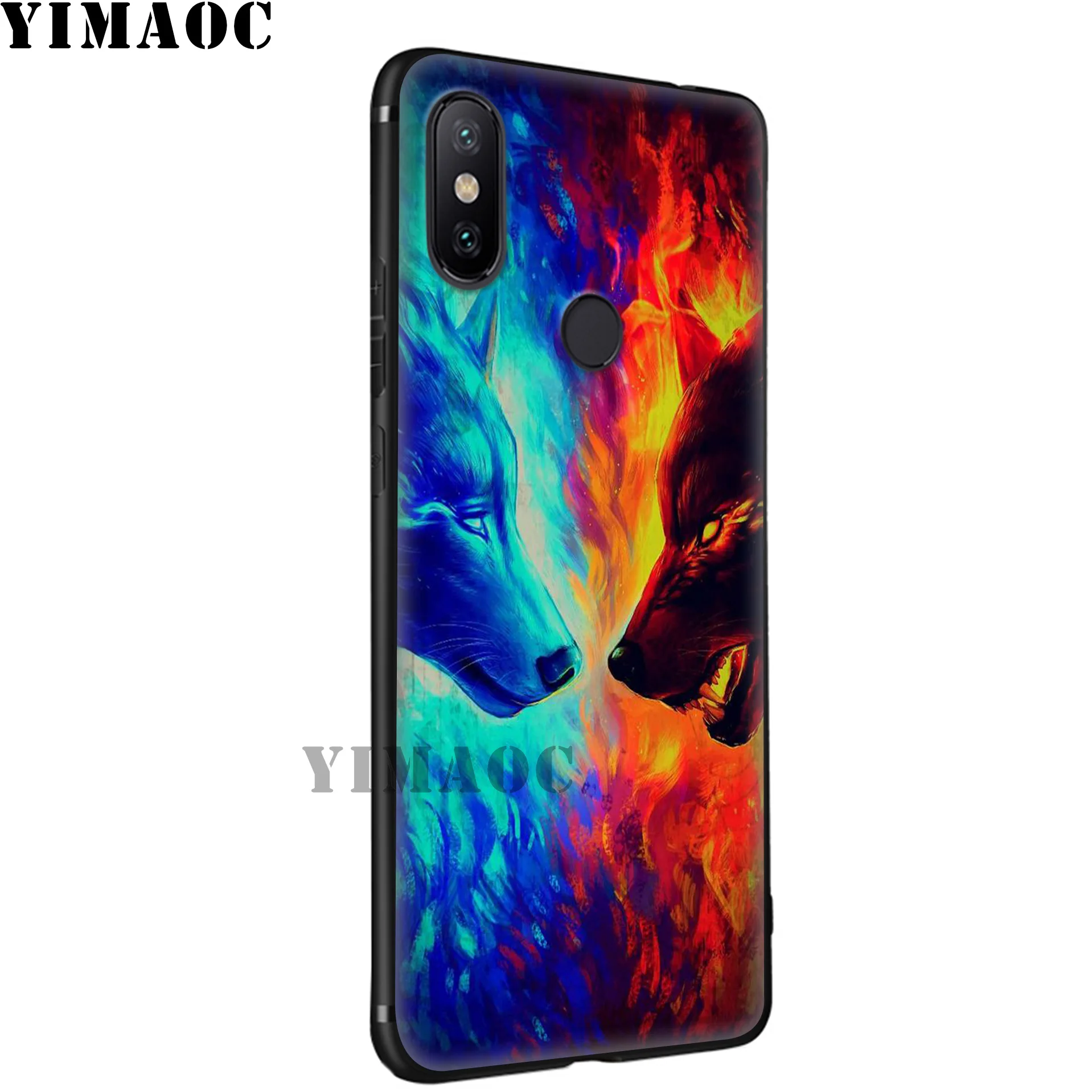 YIMAOC Wolf Art Cool Soft Silicone Case for Xiaomi Redmi 7A Note 7 6 6A 5 4 4X 4A 5A S2 Plus K20 Pro Lite |