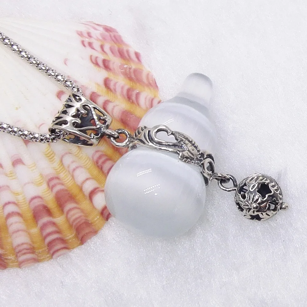Подвеска Lucky Silver из 100% настоящего серебра 925 пробы с белым опалом|pendant with stone|pendant